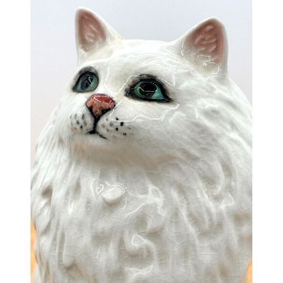 Beswick England Persian White Seated Cat Figurine #1880 Albert Hallam 5.25"h VTG - Picture 8 of 16